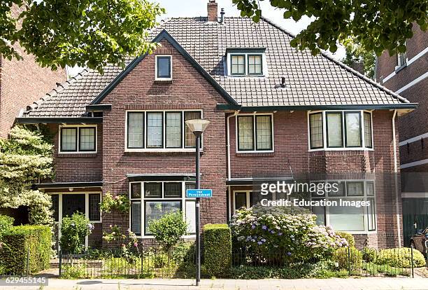 Traditional domestic architecture semi-detached houses, Amersfoort, Netherlands.