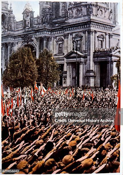 Hitler Youth Acknowledge National Work Service, 1933.