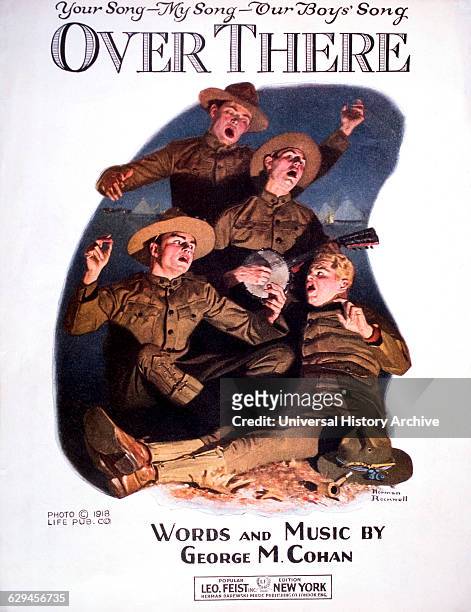 Over There, Words and Music by George M. Cohan, Sheet Music Cover, Illustration by Norman Rockwell, 1918.