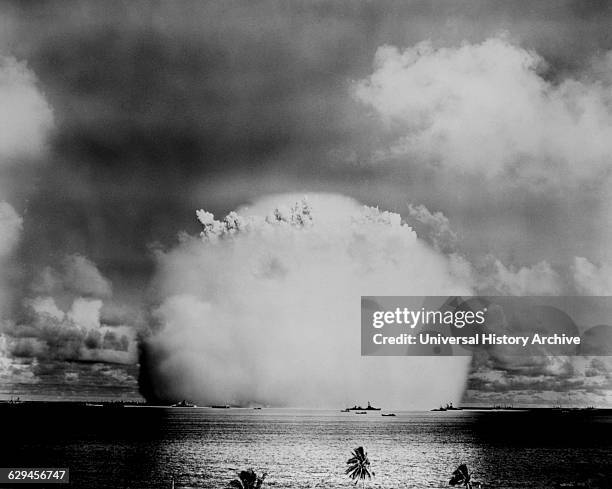 Hydrogen Bomb Explosion, Bikini Atoll, 1946.