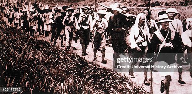 Red Army Soldiers on the Long March, China, 1934.