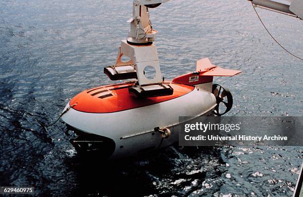 Submarine used to film underwater footage appearing in the movie 'Titanic.' 1997.