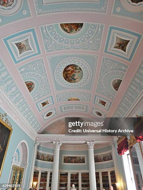 Interior of Kenwood House. The original house dates from the early 17th Century and was then called Caen Wood House. Originally designed by Humphry...