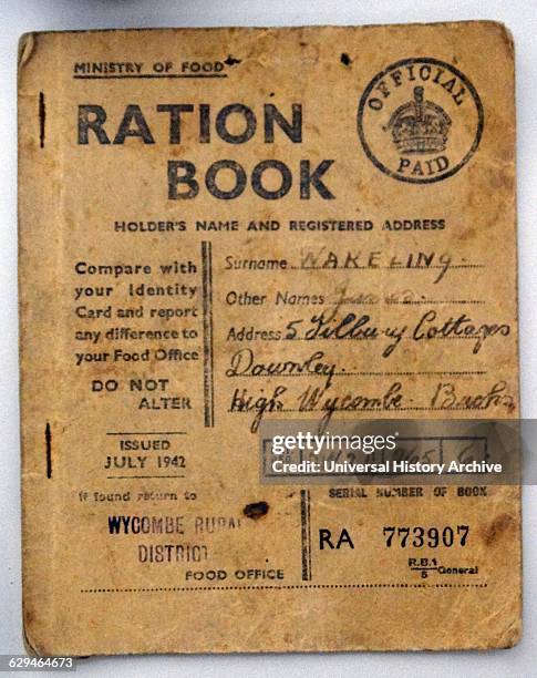 Firestone Ration Book 115 Wwii Ration Book Stock Photos, High-Res Pictures, and Images ...
