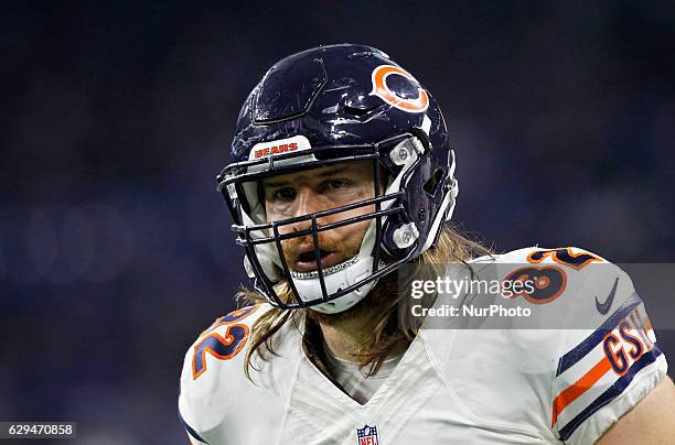 Chicago Bears tight end Logan Paulsen is shown during the first half of an NFL football game against the Detroit Lions in Detroit, Michigan USA, on...