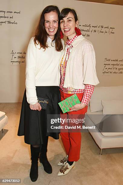 Brita Fernandez Schmidt , Executive Director of Women for Women International UK, and Maria Kastani attend the VIP launch of #SheInspiresMe Fashion,...