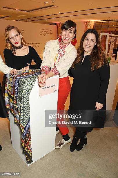 Charlotte Dellal, Maria Kastani and Mary Katrantzou attend the VIP launch of #SheInspiresMe Fashion, a limited edition designer collaboration in aid...