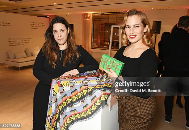 Mary Katrantzou and Charlotte Dellal attend the VIP launch of #SheInspiresMe Fashion, a limited edition designer collaboration in aid of Women For...