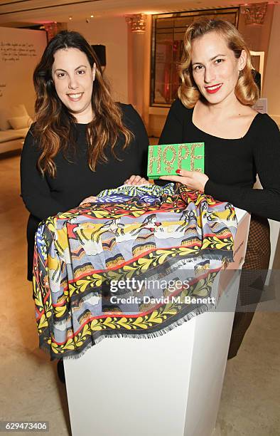 Mary Katrantzou and Charlotte Dellal attend the VIP launch of #SheInspiresMe Fashion, a limited edition designer collaboration in aid of Women For...