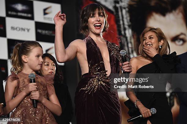 Milla Jovovich attends the world premiere of 'Resident Evil: The Final Chapter' at the Roppongi Hills on December 13, 2016 in Tokyo, Japan.