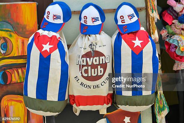 Shop with suvenirs and memorabilia for sale, in Havana's city center. Since the 24th May, the Cuban Government legalized small and medium-sized...