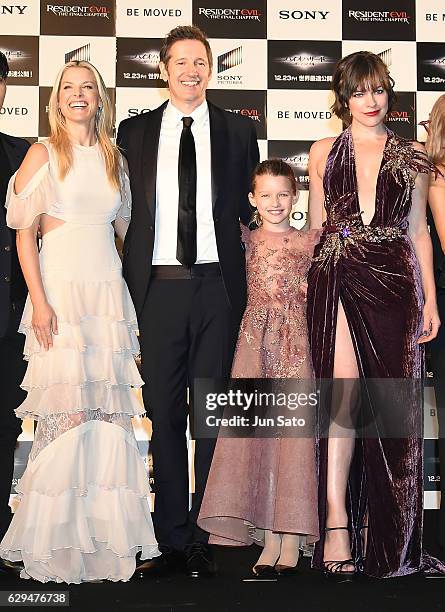 Milla Jovovich, Eva Anderson, Paul W.S. Anderson and Ali Larter attend the world premiere of 'Resident Evil: The Final Chapter' at the Roppongi Hills...