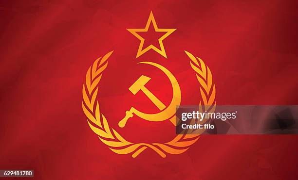 soviet union flag concept - former soviet union stock illustrations