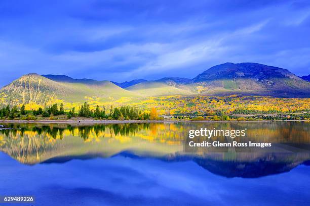 sunrise at dillon reservoir - summit co stock pictures, royalty-free photos & images