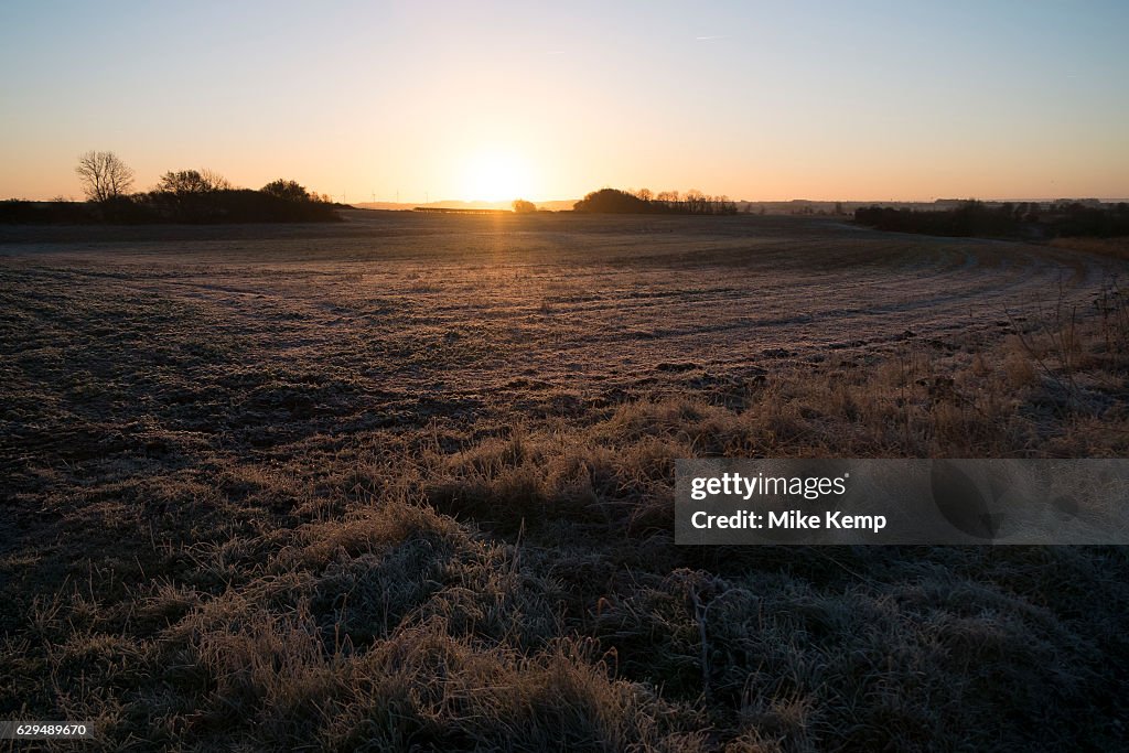 Frosty Morning Winter Landscape In Olney