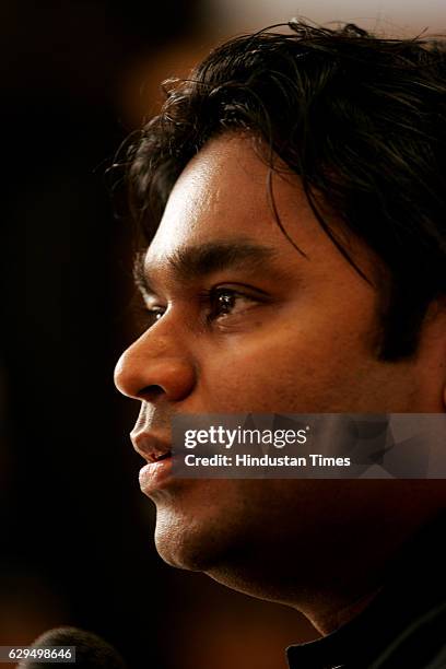 Bollywood Music Director AR Rahman at a press conference to launch an Magical Musical Nursery Rhyme Album for kids in Mumbai on wednesday