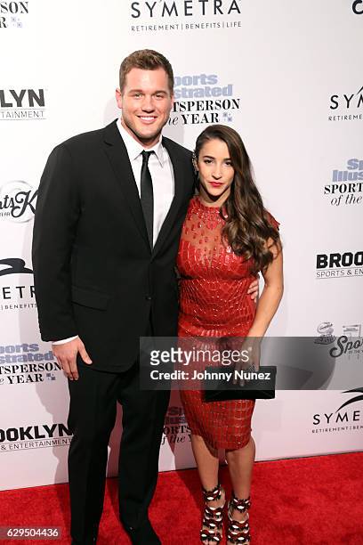 Player Colton Underwood and Olympic gymnast Aly Raisman attend the 2016 Sports Illustrated Sportsperson of the Year event at Barclays Center of...
