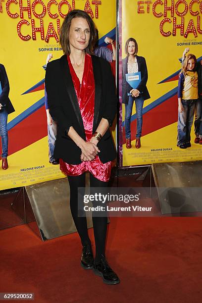 Actress Camille Cottin attends "Cigarettes & Chocolat Chaud" Paris Premiere at UGC Cine Cite des Halles on December 13, 2016 in Paris, France.