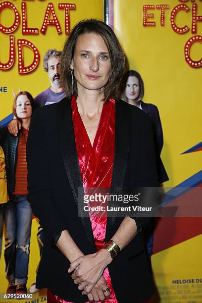 Actress Camille Cottin attends "Cigarettes & Chocolat Chaud" Paris Premiere at UGC Cine Cite des Halles on December 13, 2016 in Paris, France.