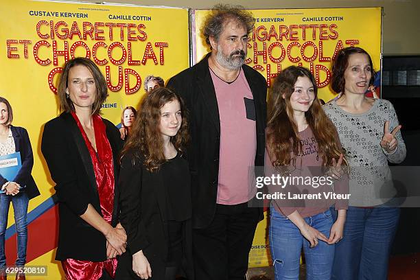 Actress Camille Cottin, Actress Fanie Zanini, Actor Gustave Kervern, Actress Heloise Dugas and Director Sophie Reine attend "Cigarettes & Chocolat...