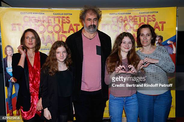 Actors of the movie Camille Cottin, Fanie Zanini, Gustave Kervern, Heloise Dugas and Direcor of the movie Sophie Reine attend the "Cigarettes &...