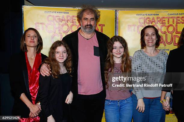 Actors of the movie Camille Cottin, Fanie Zanini, Gustave Kervern, Heloise Dugas and Direcor of the movie Sophie Reine attend the "Cigarettes &...