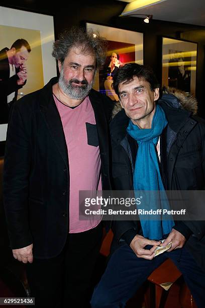 Actor of the movie Gustave Kervern and producer Nicolas Altmayer attend the "Cigarettes & Chocolat Chaud" Paris Premiere at UGC Cine Cite des Halles...