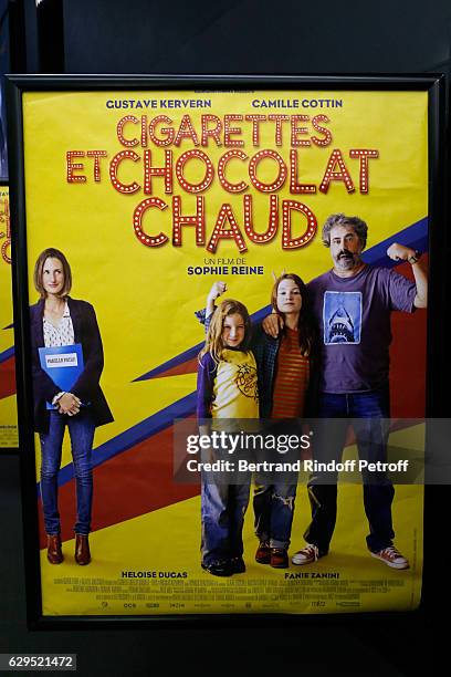 Illustration view of the Poster during the "Cigarettes & Chocolat Chaud" Paris Premiere at UGC Cine Cite des Halles on December 13, 2016 in Paris,...