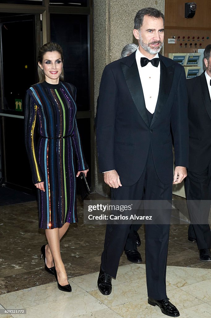 Spanish Royals Attends Official Dinner With 'Mariano De Cavia', Luca De Tena' And 'Mingote' Award's Winners