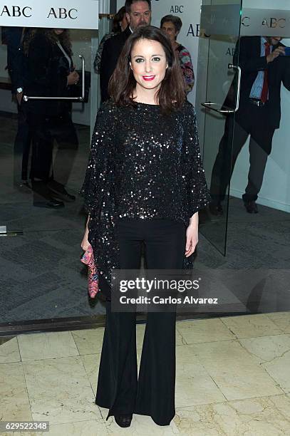 Andrea Levy attends a dinner in honour of 'Mariano de Cavia', 'Mingote' and 'Luca de Tena' awards winners at ABC on December 13, 2016 in Madrid,...