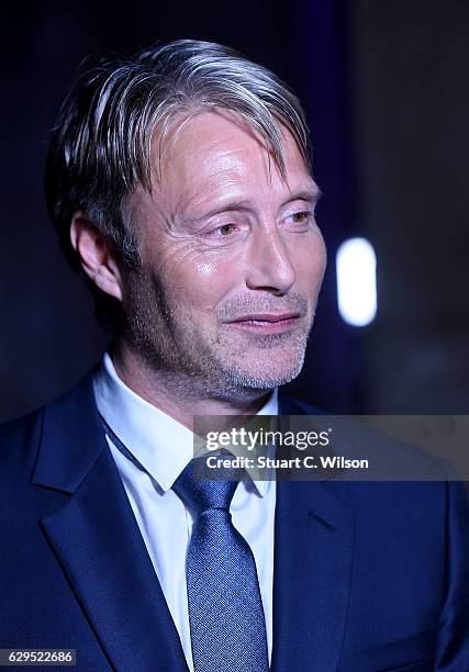 Mads Mikkelsen is interviewed at the launch event and reception for Lucasfilm's highly anticipated, first-ever, standalone Star Wars adventure "Rogue...