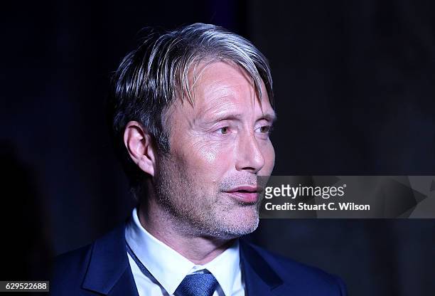 Mads Mikkelsen is interviewed at the launch event and reception for Lucasfilm's highly anticipated, first-ever, standalone Star Wars adventure "Rogue...