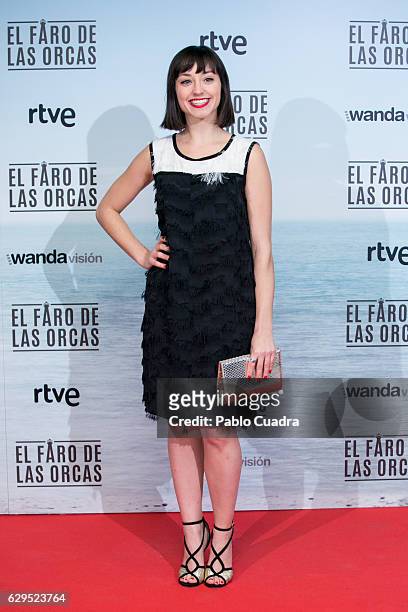 Actress Andrea Trepat attends the 'El Faro de las Orcas' premiere at Capitol Cinema on December 13, 2016 in Madrid, Spain.