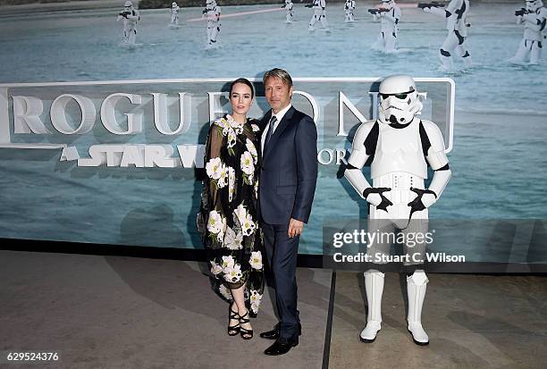 Valene Kane and Mads Mikkelsen at the launch event and reception for Lucasfilm's highly anticipated, first-ever, standalone Star Wars adventure...