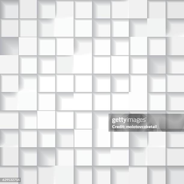 3d paper pattern - square pattern stock illustrations