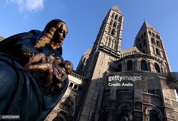 Belgium, Province of Hainaut , Notre Dame Cathedral in Tournai , dating back to the XIIth - XIIIth century, combination of Roman and Gothic style.