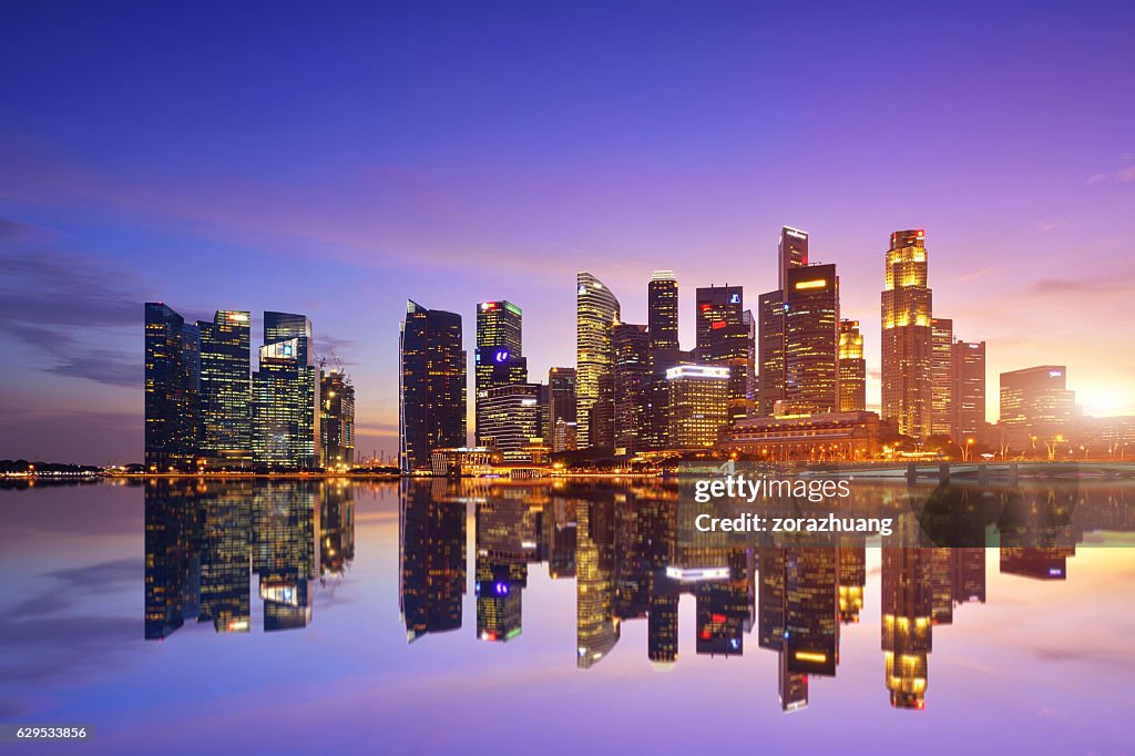 Edificios de la ciudad de singapur