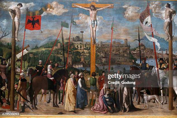 Brera gallery, Milan. Crucifixion. Michele da Verona, 1501.