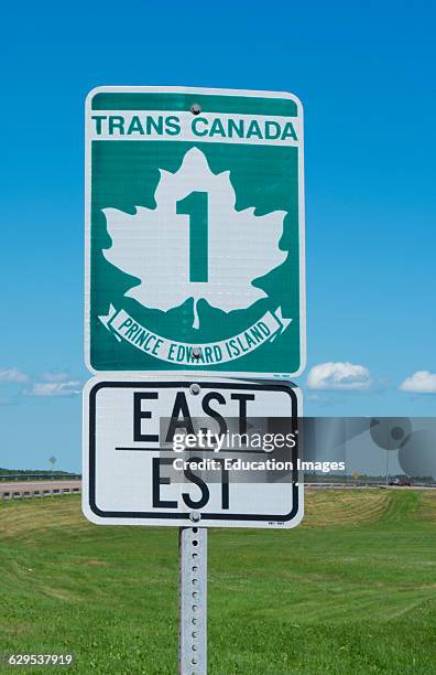 Canada Prince Edward Island, P.E.I. The historic and famous Trans Canada Highway in PEI.