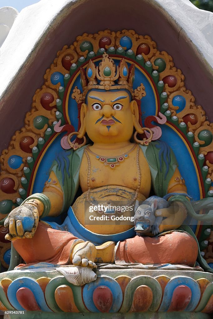 Temple of the Thousand Buddhas. Dashang Kagyu Ling congregation. Deity. Dzambala : the Buddha of Wealth.
