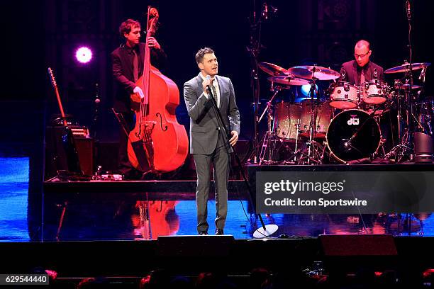 Michael Buble performs during a concert on November 26 at the Prudential Center in Newark, NJ.