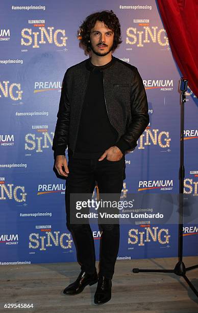 Giovanni Masiero attends a photocall for 'Sing' on December 13, 2016 in Milan, Italy.