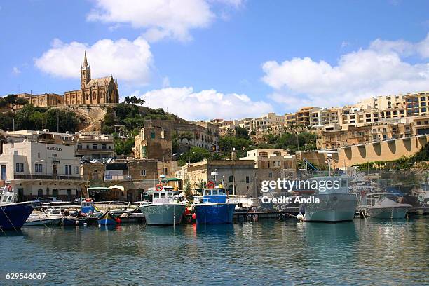 Mgarr Harbour in Gozo in the Maltese archipelago.