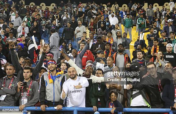 Fans during the Qatar Airways Cup match between FC Barcelona and Al-Ahli Saudi FC on December 13, 2016 in Doha, Qatar.