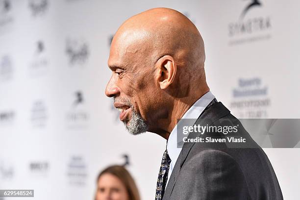 Basketball player Kareem Abdul-Jabbar attends the Sports Illustrated Sportsperson of the Year Ceremony 2016 at Barclays Center of Brooklyn on...