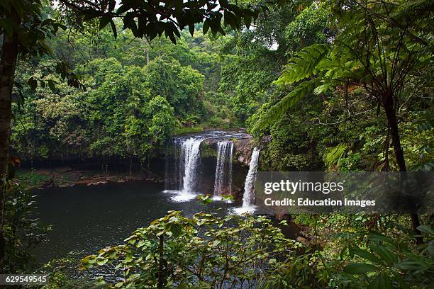 The Champee Waterfall Is Located On The Bolaven Plateau Near Pakse, Southern, Laos.