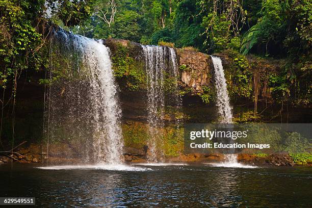 The Champee Waterfall Is Located On The Bolaven Plateau Near Pakse, Southern, Laos.