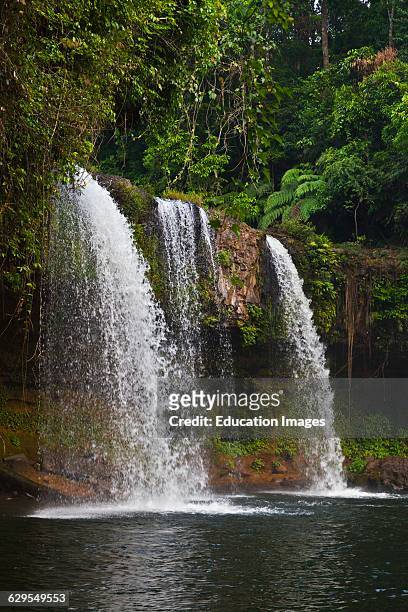The Champee Waterfall Is Located On The Bolaven Plateau Near Pakse, Southern, Laos.