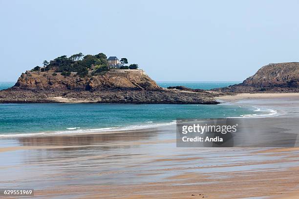 Cove and beach of Fort Duguesclin in Saint-Coulomb between Saint Malo and Cancale in the Ille et Vilaine department.