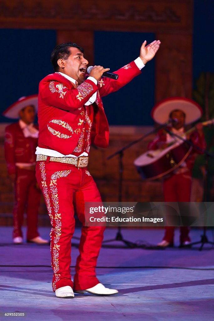 Gay Singer Performs As the Opening Act For the Danaji, Guelaguetza Festival, Oaxaca, Mexico